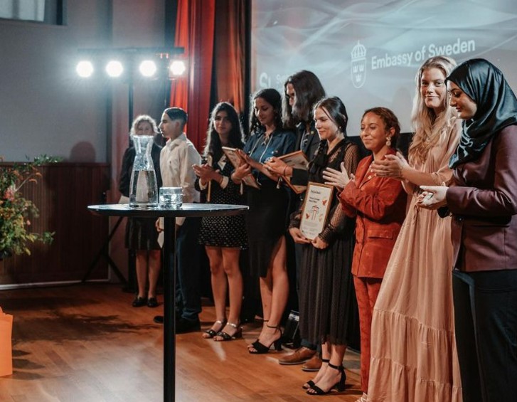 Les lauréats YCA 2021-2022 à la remise de prix à Stockholm en août 2022.