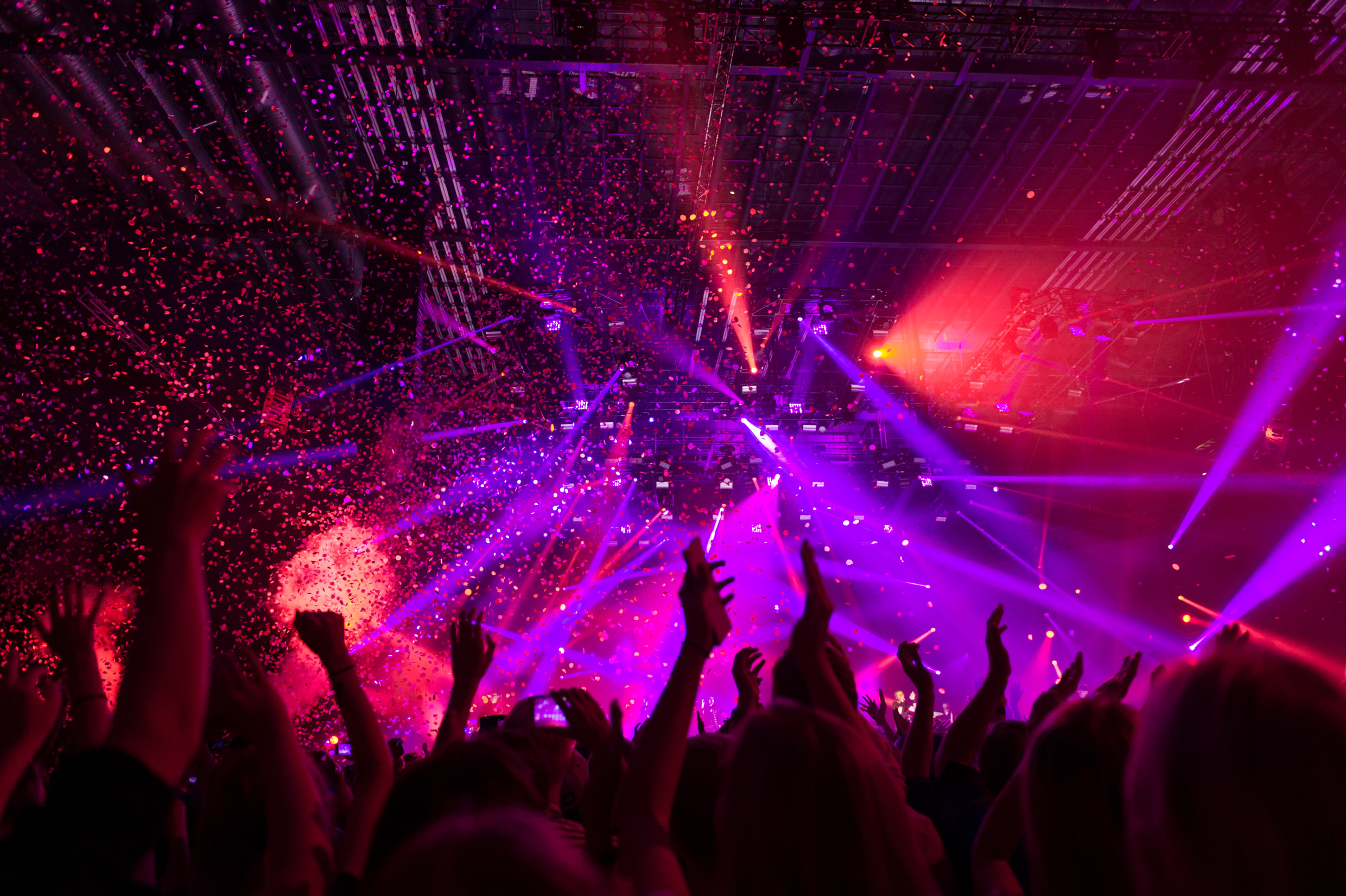 People enjoying a music festival.