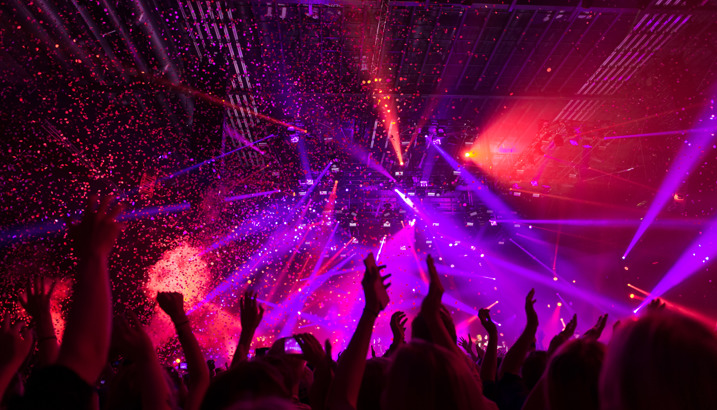 People enjoying a music festival.