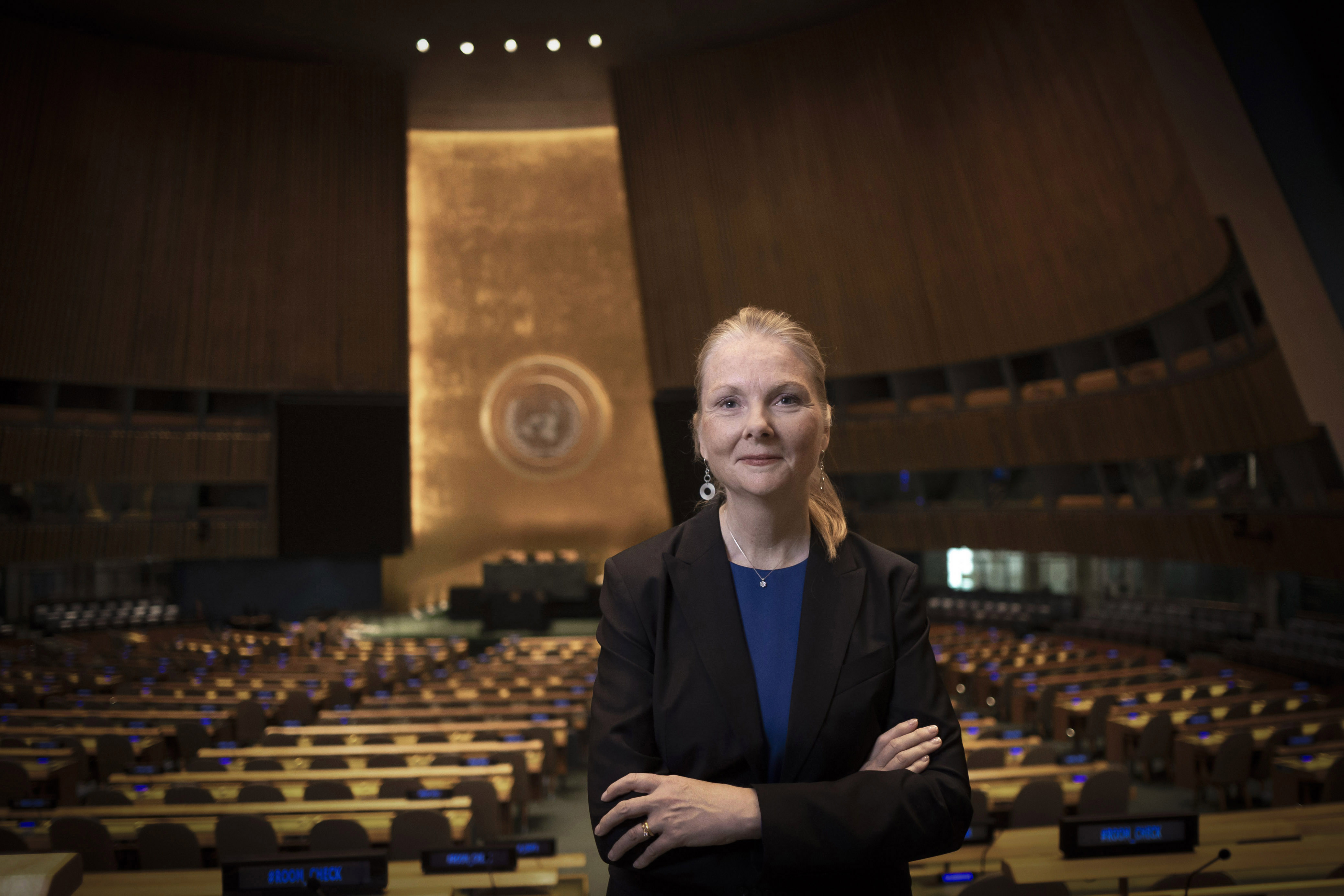 UN Ambassador Nicolas Clase in the General Assembly Hall