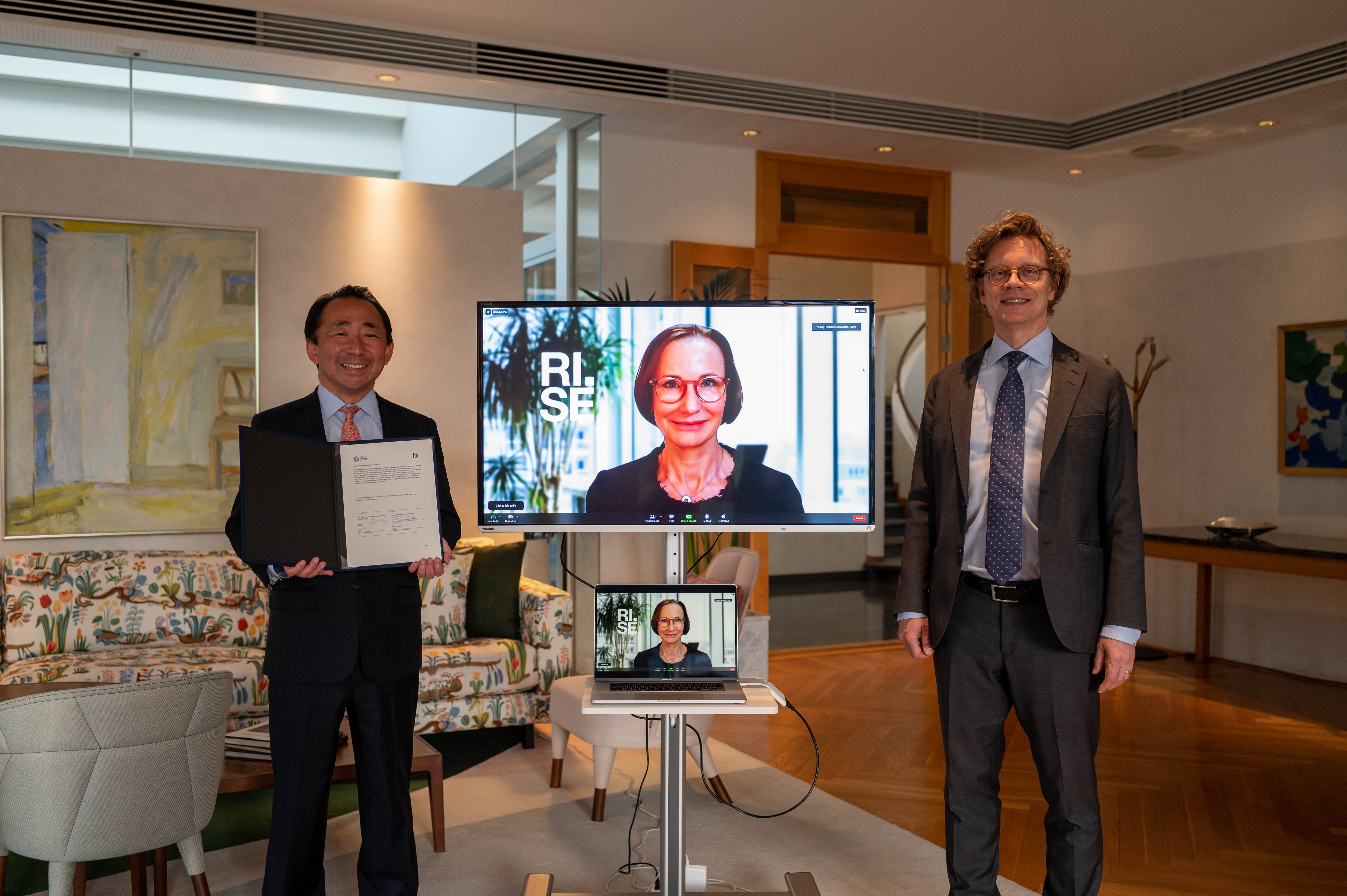The Research Institutes of Sweden and the Japan Innovation Network has now signed an agreement on Innovation Collaboration