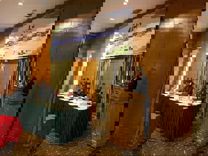 Ambassador Marie Andersson de Frutos holding a speech at Commemoration of the International Press Freedom Day