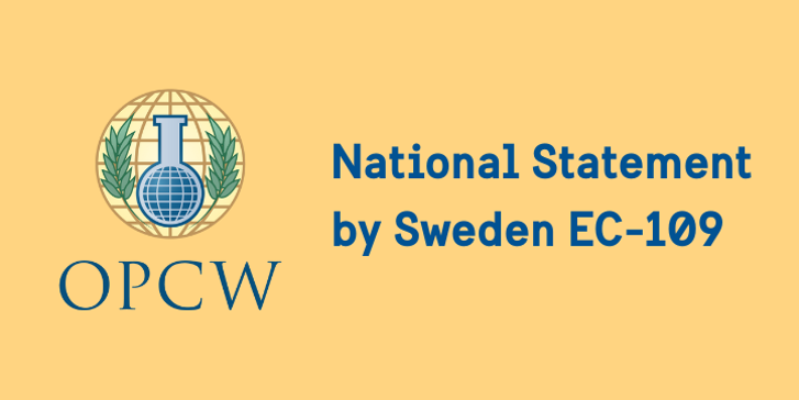 Illustration Swedens Statement OPCW EC109