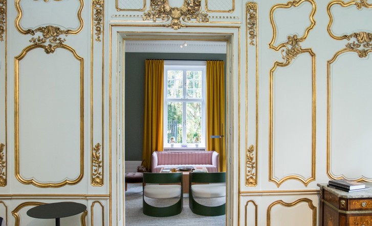 Biblioteket i svenska ambassadresidenset i Oslo.