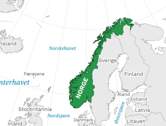 Norge på karta