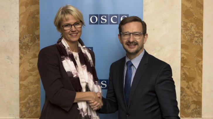 OSCE Secretary General Thomas Greminger and Ambassador Ulrika Funered