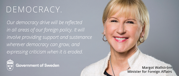 Margot Wallström wygosiła exposé Rządowej Polityki Zagranicznej