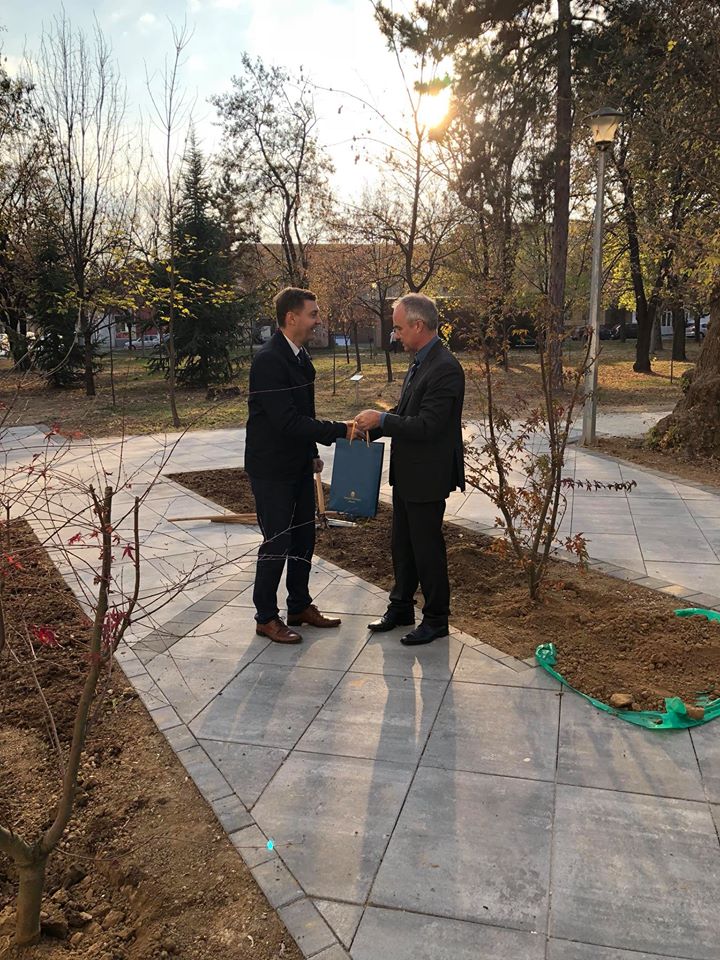 Ambassador Jan Lundin and Mayor Nebojsa Zelenovic in Sabac.