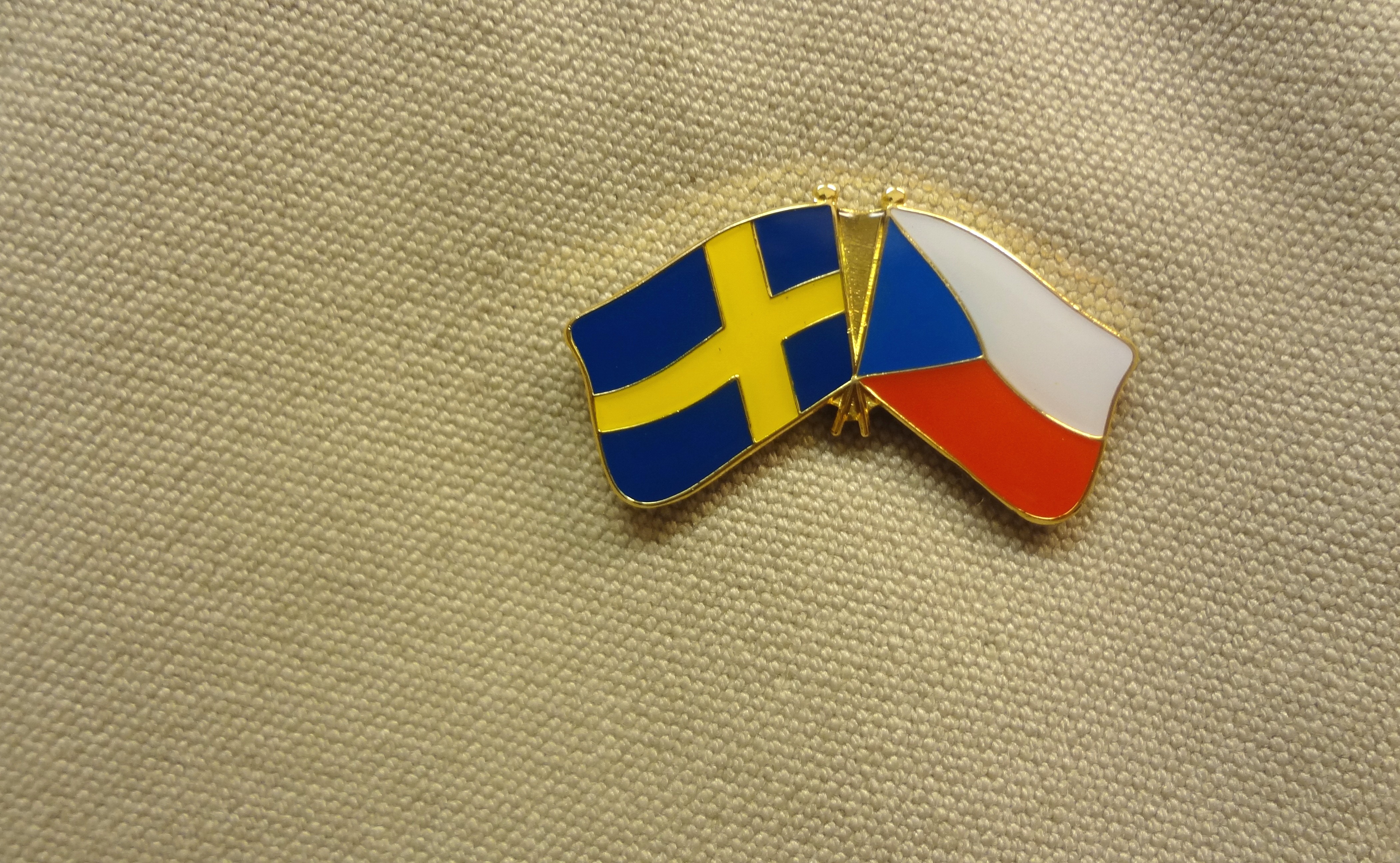 Svensk och tjeckisk flagga
